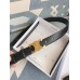 Triomphe Belts Medium 2.5cm Width Black in Gold Finishing