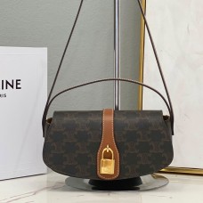 Lushentic Rep Mini CLUTCH ON STRAP TABOU IN TRIOMPHE CANVAS AND CALFSKIN DESIGNER HANDBAG