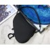 Lushentic Rep SADDLE BAG WITH STRAP Black Ultramatte Calfskin Medium Size