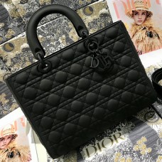 Lushentic Replica LARGE LADY DIOR BAG 32CM M0566 Ultramatte Cannage Calfskin Designer Handbag