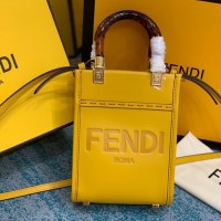 Lushentic Rep Mini Sunshine Shopper Tote Handbag Yellow Leather Mini-Bag