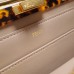 Lushentic Rep Peekaboo ISeeU Medium Dove Gray Leather Tote Bag