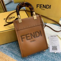 Lushentic Rep Mini Sunshine Shopper Brown Leather Mini Bag