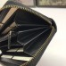 Lushentic Replica GG Marmont Zip Around Wallet Black Matelassé Chevron Leather 443123