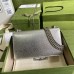 Lushentic Replica Dionysus Small Shoulder Chain Bag Shiny Silver Lamé Leather