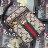 1:1 Top Quality Rep Ophidia GG Men's Shoulder Bag Beige/Ebony Supreme Canvas