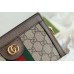 Lushentic Rep Ophidia Mini Shoulder Bag 19cm Beige Ebony GG Supreme Canvas Brown Leather Trim