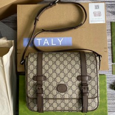 Lushentic Rep Women Messenger Bag GG Supreme Monogram Canvas Beige/Ebony
