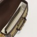 Lushentic Rep Horsebit 1955 Jumbo GG Mini Bag in Camel and Ebony