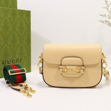 Lushentic Rep Horsebit 1955 Mini Bag in Beige