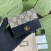Lushentic Rep GG Marmont Card Case Wallet ‎658610 Beige Ebony Supreme Canvas with Color Leather Details
