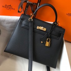 Lushentic Rep Kelly Bag Sellier 25 / 28 cm Black Epsom Gold Hardware