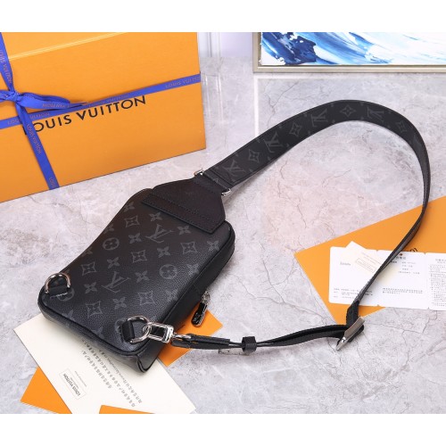 Lushentic Replica OUTDOOR SLINGBAG LV Taigarama Noir Black Men's Cross-Body Sling  Bag