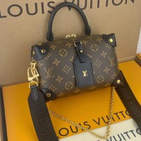 Lushentic Replica PETITE MALLE SOUPLE BAG MONOGRAM CANVAS M45571 BLACK LV HANDBAG