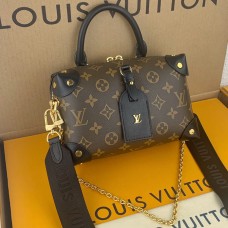 Lushentic Replica PETITE MALLE SOUPLE BAG MONOGRAM CANVAS M45571 BLACK LV HANDBAG