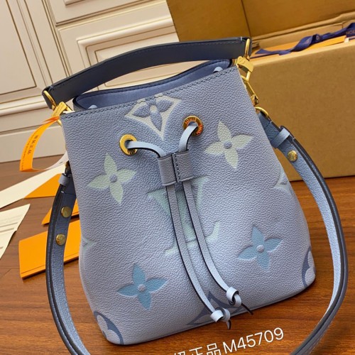 M45709 Louis Vuitton Monogram Empreinte NéoNoé BB Bucket Bag