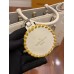 Lushentic Rep OnTheGo MM M45717 Tote Bag Monogram Empreinte Leather Handbag Cream/Saffron