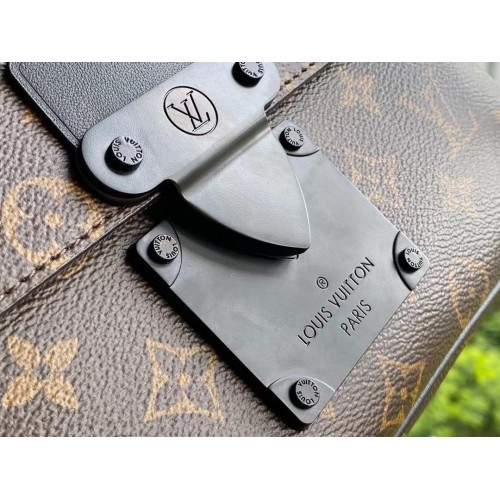 M45806 Louis Vuitton Monogram Macassar S Lock Messenger