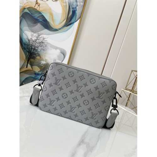 Lushentic Rep Men's Duo Messenger Anthracite Gray Bag M46104 Monogram Shadow  Calf Leather