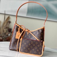 Lushentic Rep CARRYALL PM HANDBAG LV Designer Monogram Canvas Shoulder Bag with Zipped Pouch