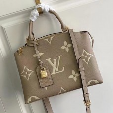 Lushentic Rep Petit Palais Bag Monogram with Empreinte Leather M58914 LV Handbag in Tourterelle/Cream Color