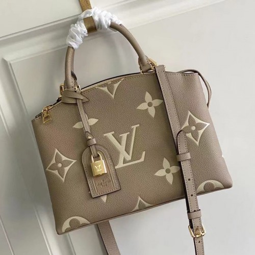 Louis Vuitton M58914 Petit Palais PM Tourtrail Creme Handbag Empreinte Ladies