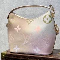 Lushentic Rep MARSHMALLOW PM Handbag LV MONOGRAM Gradient Coated CANVAS Shoulder Tote Bag Sunset Kaki