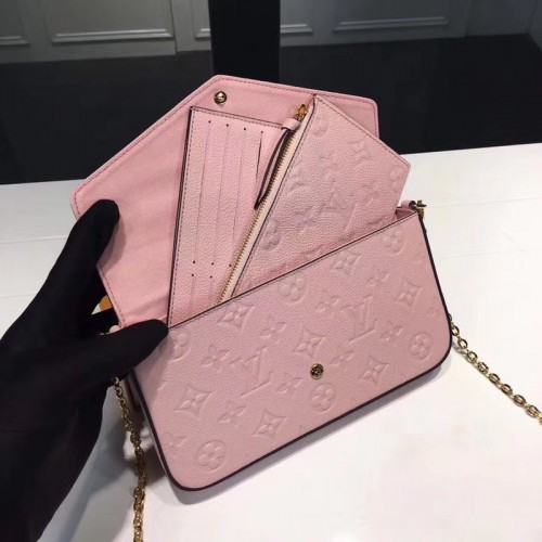 LV POCHETTE FELICIE [M67856] in Rose poudre Pink