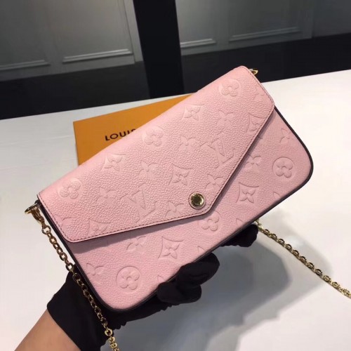 Lushentic Rep Félicie Pochette M67856 Chain Bag Rose Poudré Pink