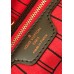 Lushentic Rep N41358 NEVERFULL MM Tote Bag Damier Ebene Canvas Outside Cerise Red Inside