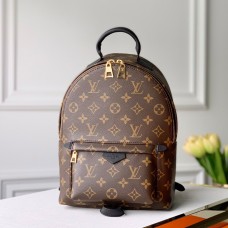 Lushentic Rep Palm Springs PM Backpack M44871 Monogram Canvas Soft Cowhide Trim