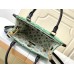 Lushentic Rep MONOGRAM ONTHEGO PM Jacquard Velvet Tote Bag Green