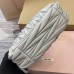 Lushentic Rep Wander Matelassé Hobo Bag Nappa Leather Small Size 20cm Pearl Gray