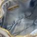 Lushentic Rep Wander Matelassé Hobo Bag Nappa Leather Small Size 20cm Pearl Gray