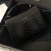Lushentic Rep BLACK CASSANDRA MINI TOP HANDLE BAG IN CROCODILE-EMBOSSED SHINY LEATHER WITH SHOULDER STRAP