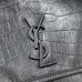 Lushentic Replica NIKI MEDIUM CHAIN BAG IN CROCODILE-EMBOSSED LEATHER Black Hardwares