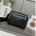 Lushentic Rep Small Puzzle Bag in Satin Calfskin Black with Wide Shoulder Strap