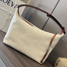 Lushentic Rep Cubi bag in Anagram Jacquard Calfskin Ecru/Tan